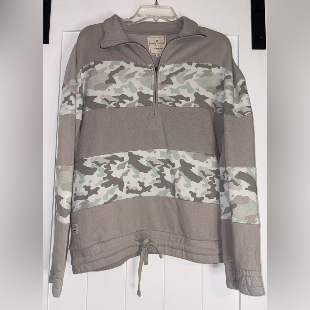 Simply Southern Camo Quarter Zip Pullover - Picture 2 of 6